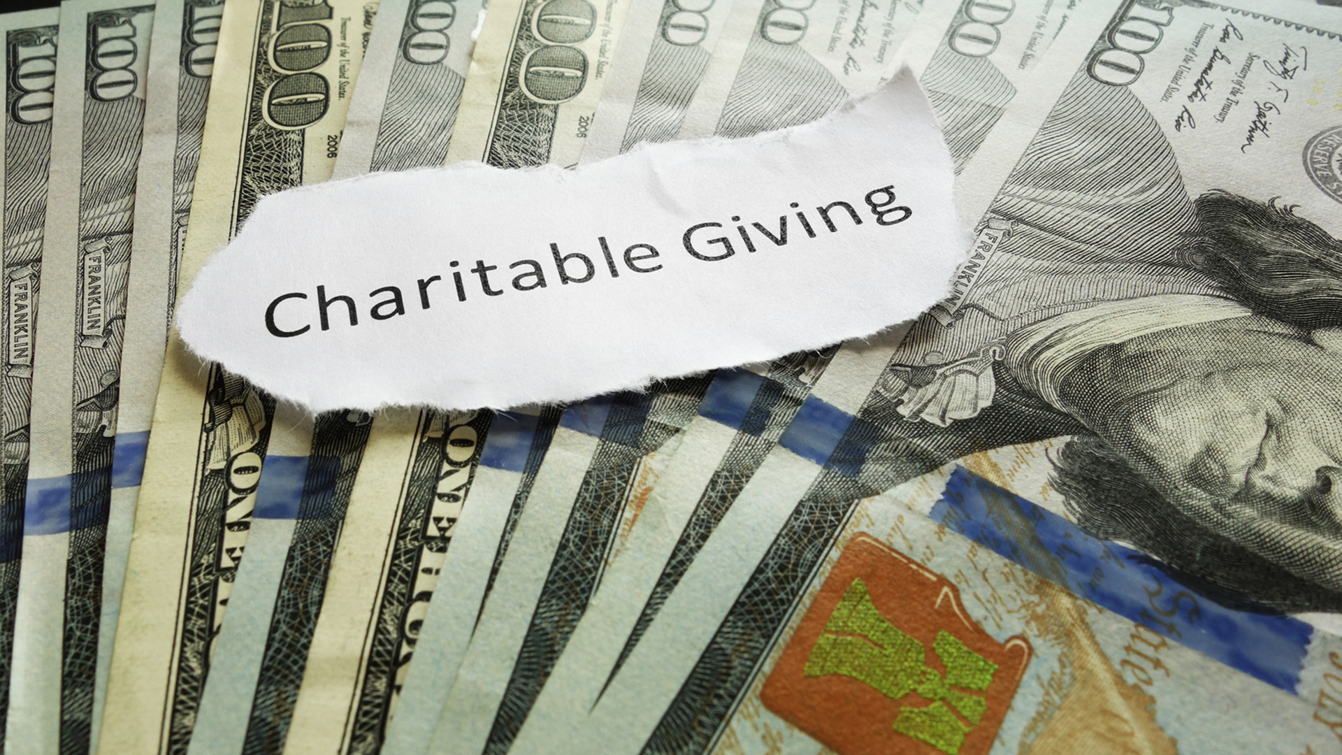 Cash under charitable giving note